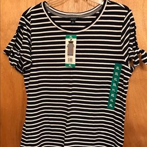 Náutica women blue/white stripe shirt, NWT, XL